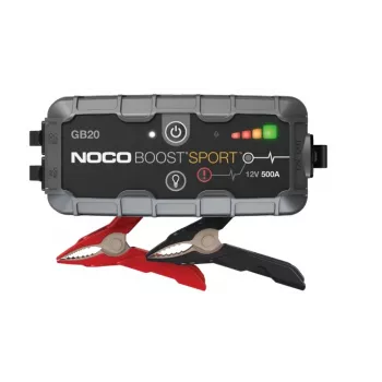 Startbooster NOCO GB20 500A lithium-ion, 24Wh, IP65, 1x USB 5V/2.1A, ingebouwde zaklamp, voor benzinemotoren tot 4L