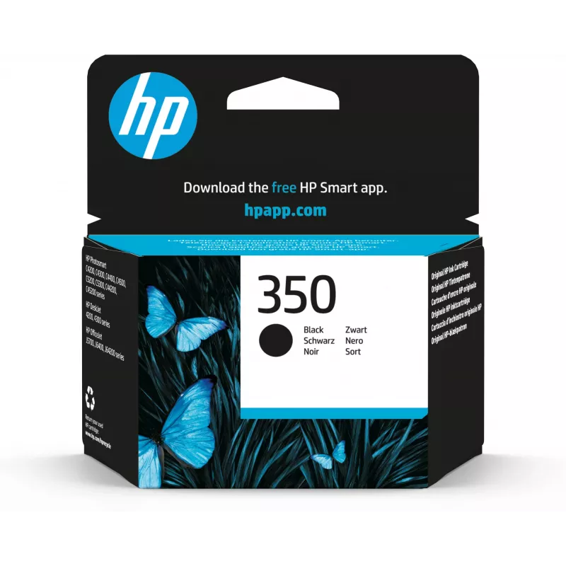 HP 350 originele zwarte inktcartridge