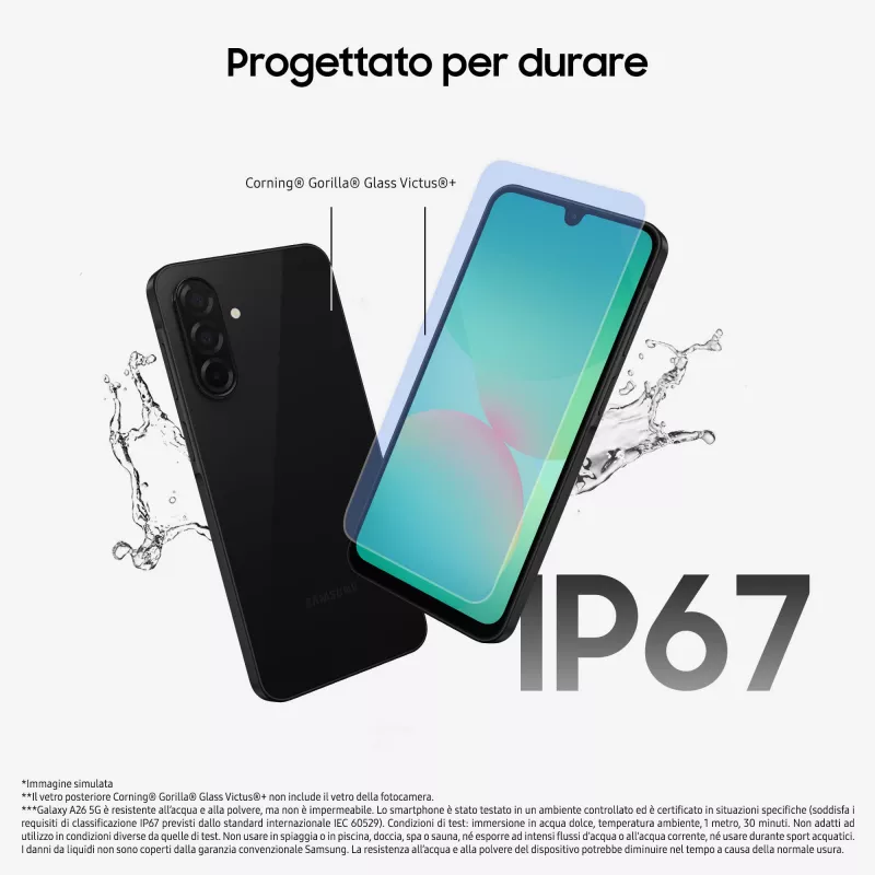 Samsung Galaxy A26 17 cm (6.7) hybride dual SIM Android 15 5G USB Type-C 8 GB 256 GB 5000 mAh zwart