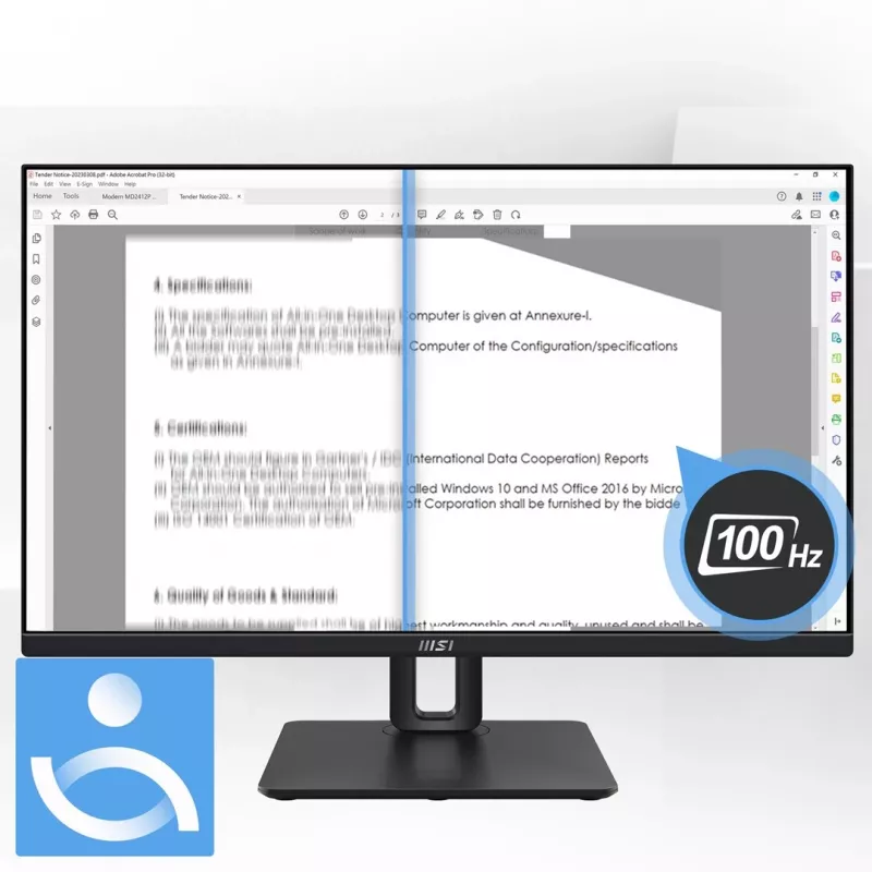 MSI Pro MP245PG 24 inch IPS FHD HDMI/DP pivot - flatscreen - 61 cm