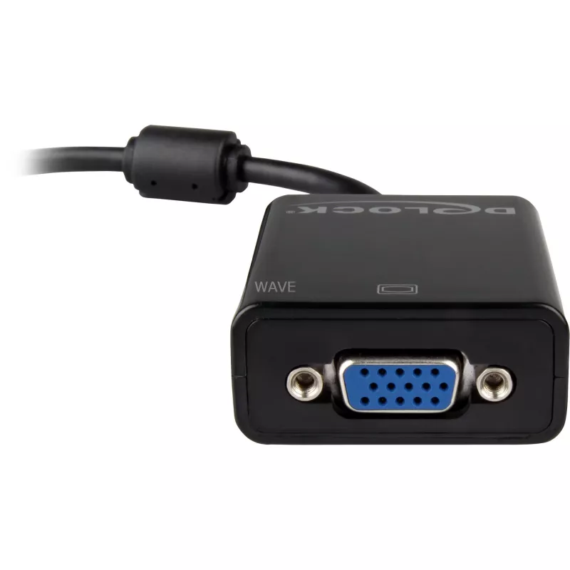 DeLOCK 61848 videokabel-adapter 0,125 m VGA (D-Sub) DisplayPort zwart