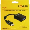 DeLOCK 61848 videokabel-adapter 0,125 m VGA (D-Sub) DisplayPort zwart