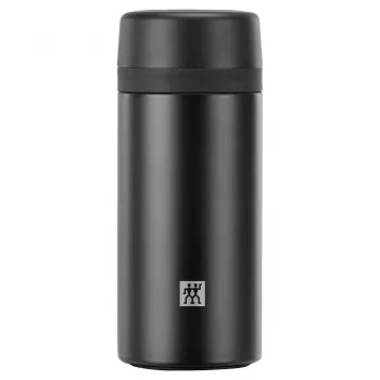 Isolatieflacon ZWILLING THERMO 0,42 L, roestvrij staal, zwart, 7 uur warm / 10 uur koud
