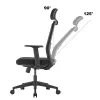 Ergo Office ER-425 ergonomische high-back bureaustoel, max. 150 kg, draaibaar, verstelbare steunen