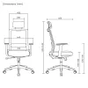Ergo Office ER-425 ergonomische high-back bureaustoel, max. 150 kg, draaibaar, verstelbare steunen