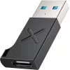 Unitek USB-C naar USB-A adapter A1049ABK01 — zwart, compacte adapter USB-C (bus) naar USB-A (stekker)