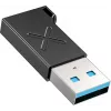 Unitek USB-C naar USB-A adapter A1049ABK01 — zwart, compacte adapter USB-C (bus) naar USB-A (stekker)