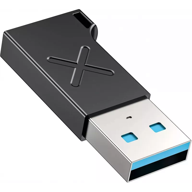 Unitek USB-C naar USB-A adapter A1049ABK01 — zwart, compacte adapter USB-C (bus) naar USB-A (stekker)