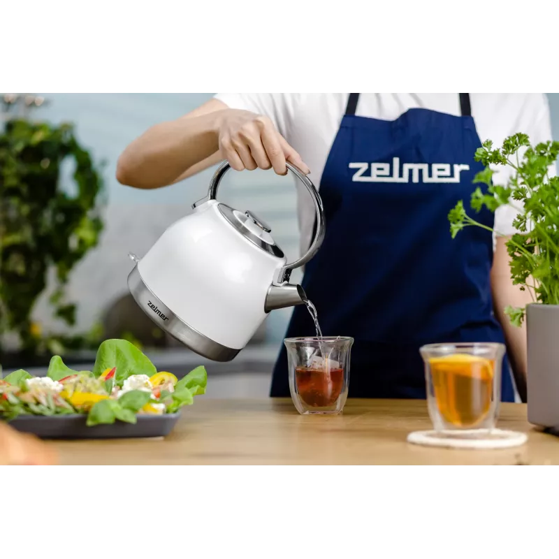 Zelmer ZCK7940 waterkoker 1,5 l 2200 W roestvrijstaal, wit
