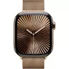 APPLE Watch Series 10 GPS + Cellular 42mm gouden titanium behuizing met gouden Milanese Loop