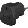 Wentronic Goobay reisadapter, zwart - UK-stekker > type F (type F, CEE 7/7) (94271)