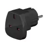 Wentronic Goobay reisadapter, zwart - UK-stekker > type F (type F, CEE 7/7) (94271)
