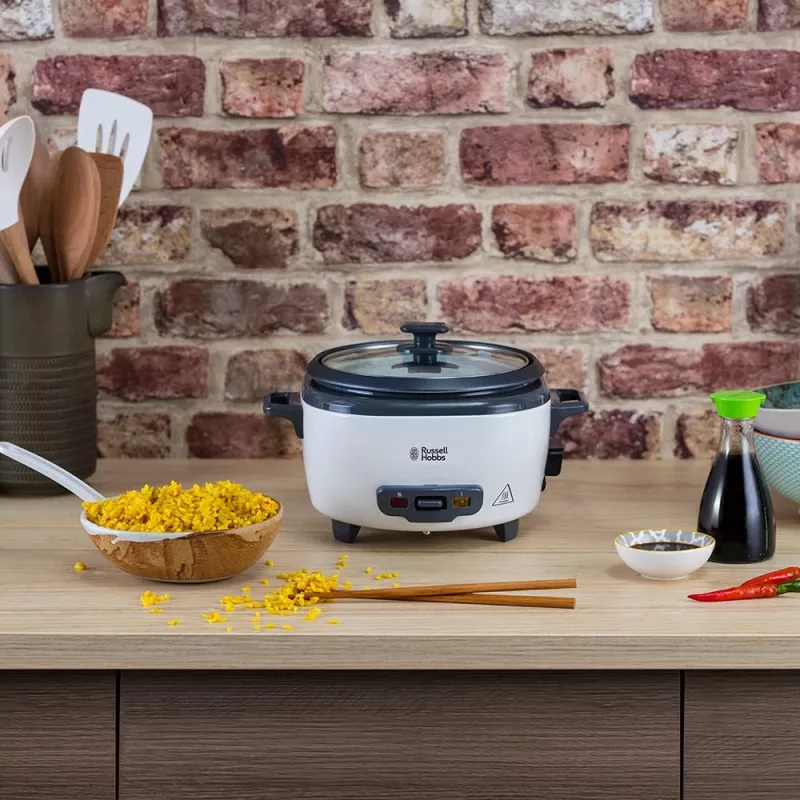 Russell Hobbs 27020-56 Mini rijstkoker, 0,4 L, zwart/wit