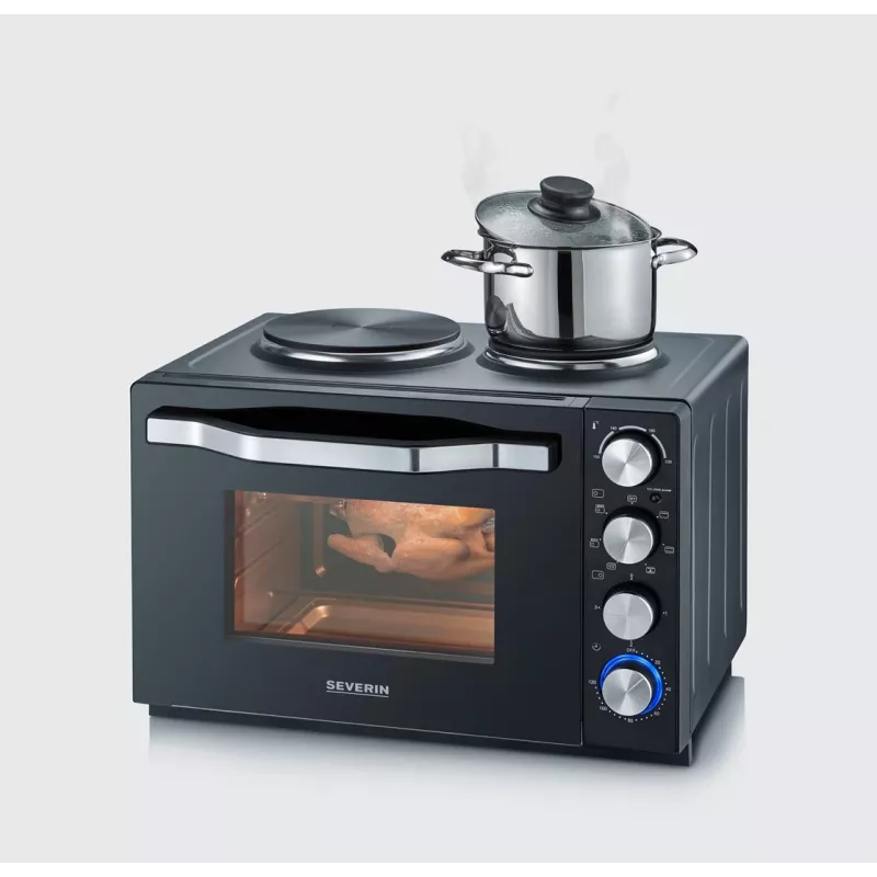 Severin TO 2073 XXL mini-oven 60 L 2200 W zwart grill