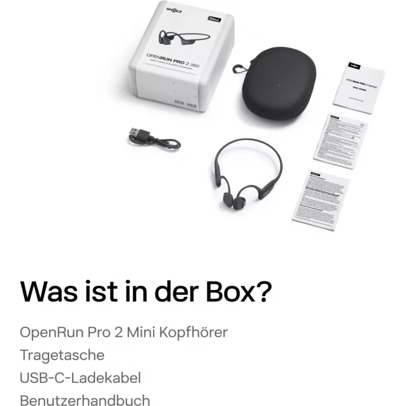 SHOKZ OpenRun Pro 2 Mini headset draadloos oorbeugel sport Bluetooth zwart