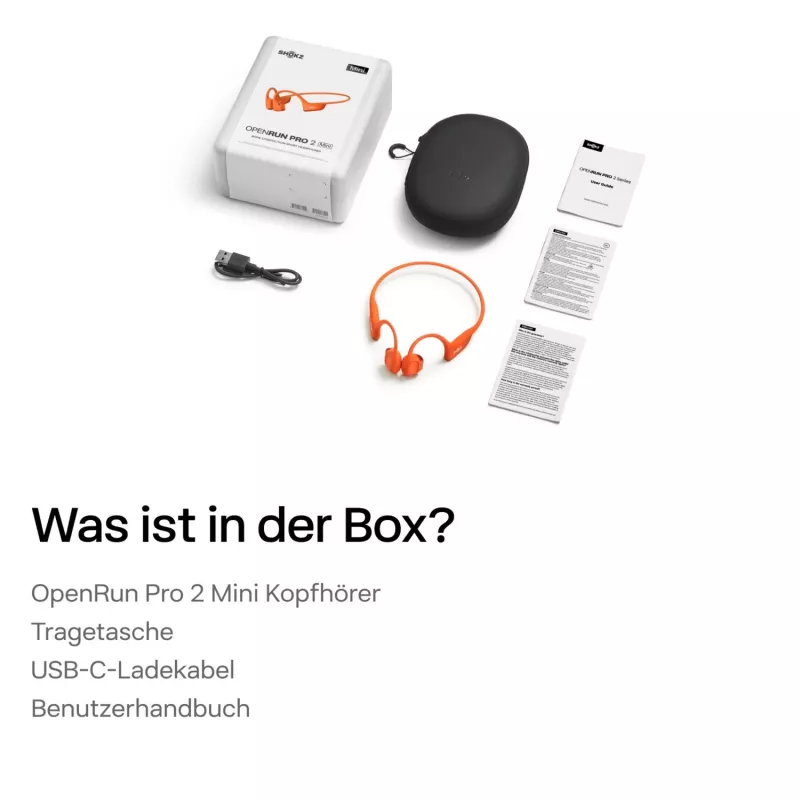 SHOKZ OpenRun Pro 2 Mini headset draadloos oorbeugel sport Bluetooth oranje
