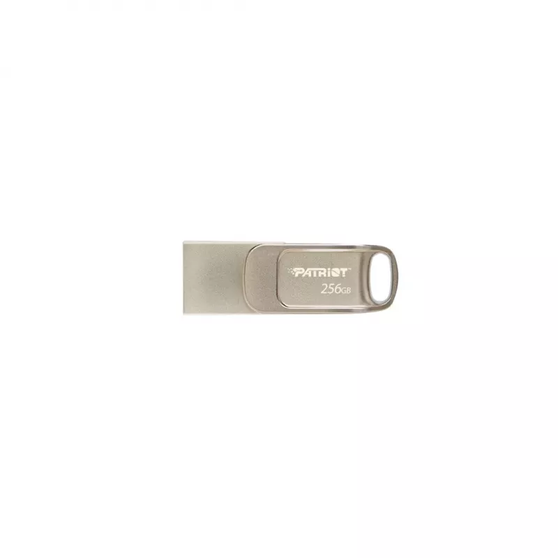 USB-flashdrive PATRIOT PS256GT560DS5D 256 GB USB 3.2 (USB-A/USB-C) draaibaar, zilver, 120 MB/s
