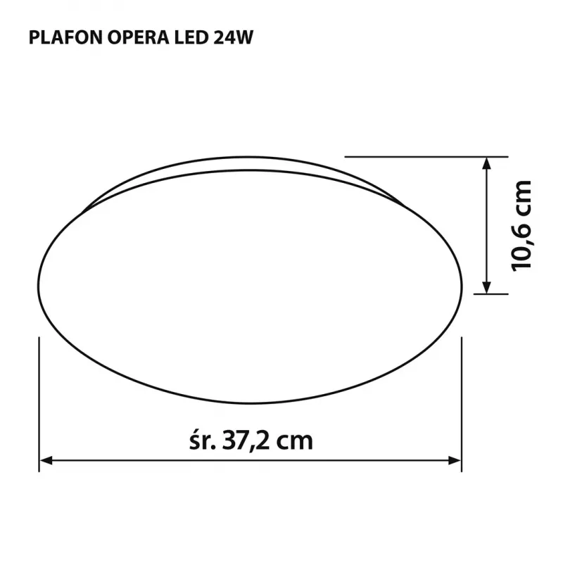 Moderne LED-plafondlamp Activejet OPERA LED 24W