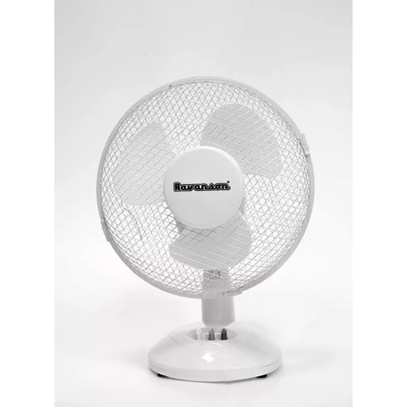 Huishoudelijke tafelventilator Ravanson WT-1023 — 27 cm blad, 3 bladen, 2 snelheden, 23 W, wit