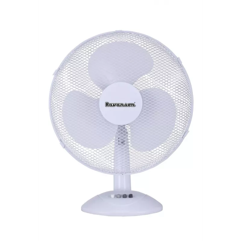 Ravanson WT-1040 tafelventilator voor thuis — 43 cm, 3 bladen, 3 snelheden, 45 W, kunststof behuizing, grijs