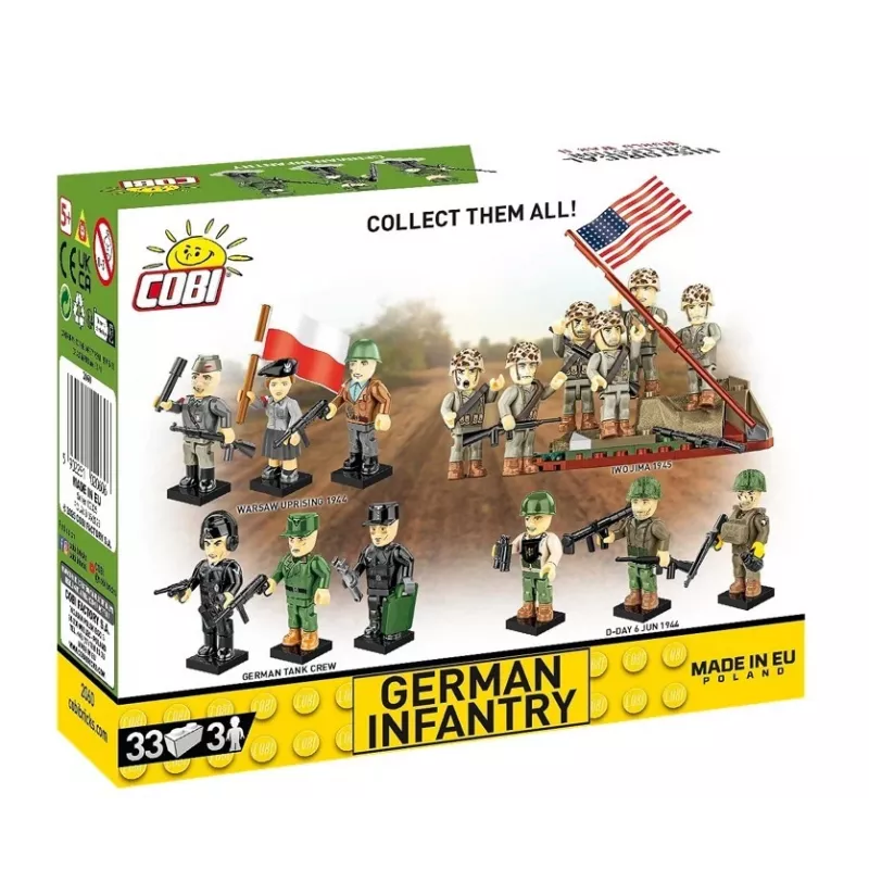 Bouwstenen Duitse infanterie – set van 3 figuren