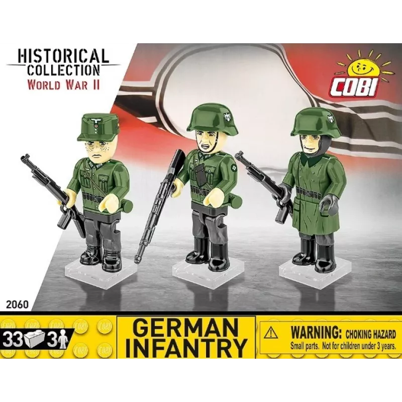 Bouwstenen Duitse infanterie – set van 3 figuren