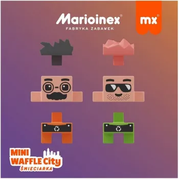 Marioinex Mini Waffle City vuilniswagen bouwblokken, 148 stuks (903131)