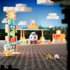 Bouwsteenset Marioinex Mini Waffle Blocks tankstation, 148 delen, meerkleurig, vanaf 6 jaar
