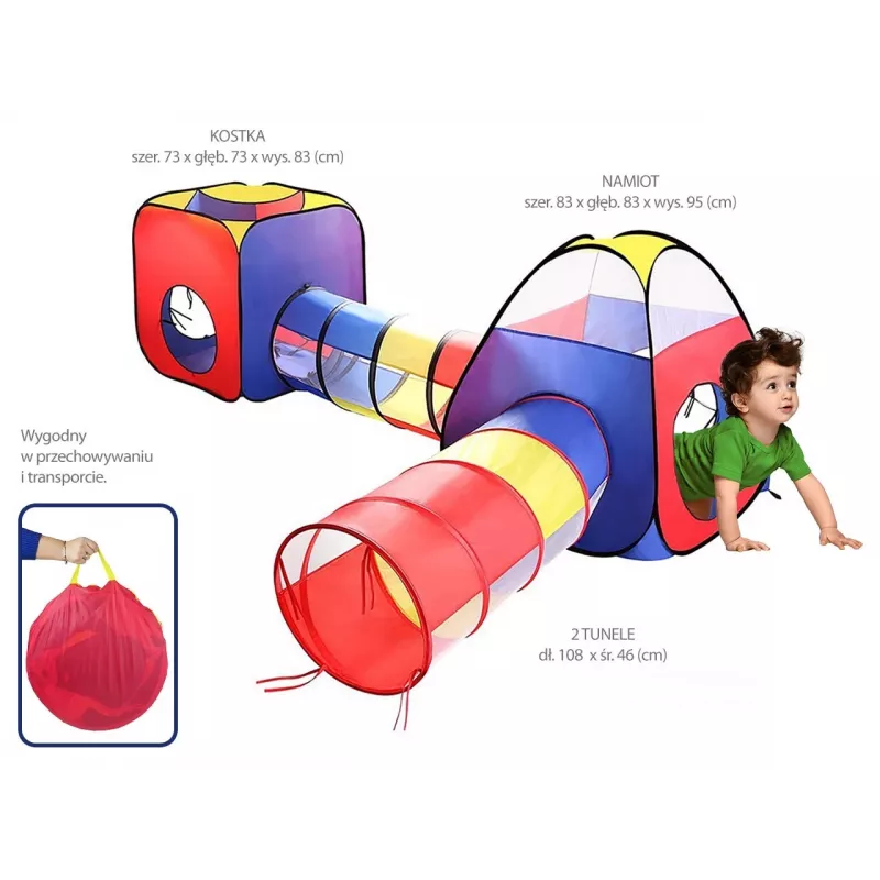 Kinderspeeltent Madej 004178, stoffen speelhuis, 4 stuks