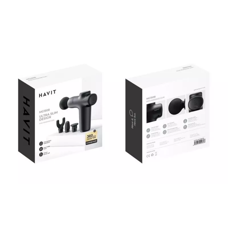 Havit MG1508 pistool-handmassageapparaat klop- en vibratiemassage