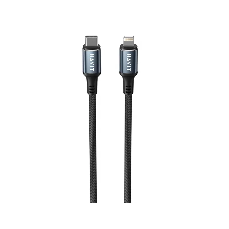 Havit CB6311 USB Type-C naar Lightning kabel 1 m zwart 30 W