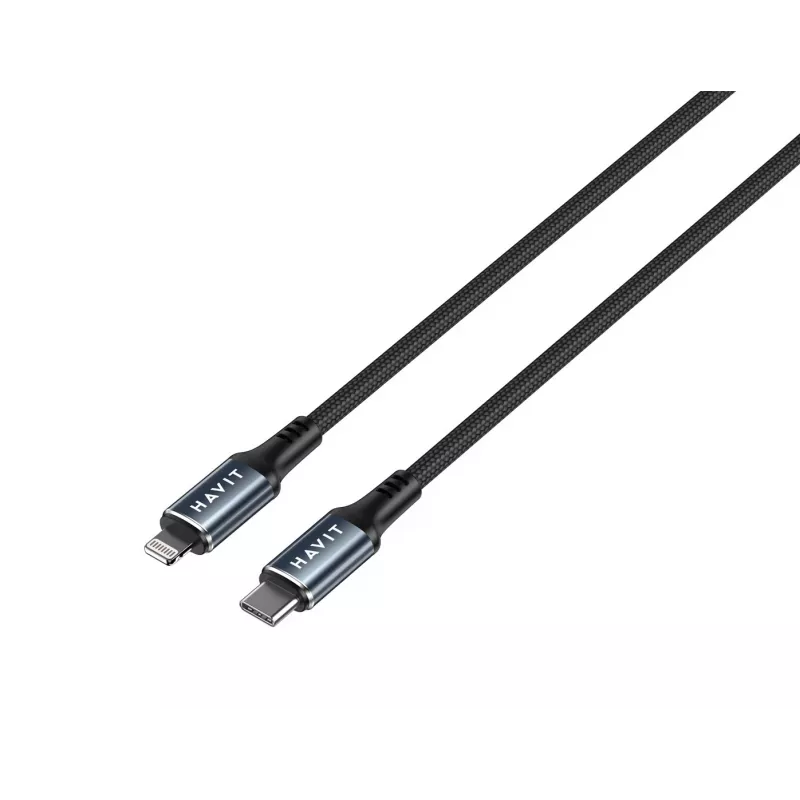 Havit CB6311 USB Type-C naar Lightning kabel 1 m zwart 30 W