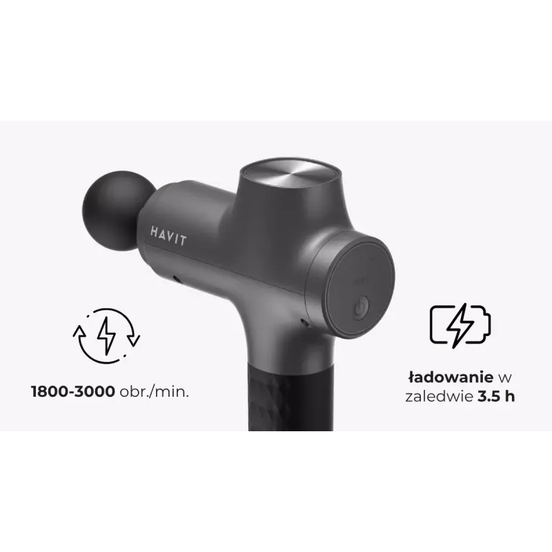 Havit MG1503 pistool-handmassageapparaat met klop- en vibratiemassage