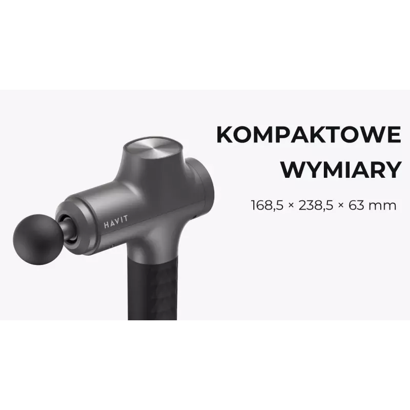 Havit MG1503 pistool-handmassageapparaat met klop- en vibratiemassage