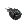Havit UC132 EU GaN 22W dual-port oplader draadloos laden zwart
