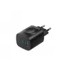 Havit UC132 EU GaN 22W dual-port oplader draadloos laden zwart