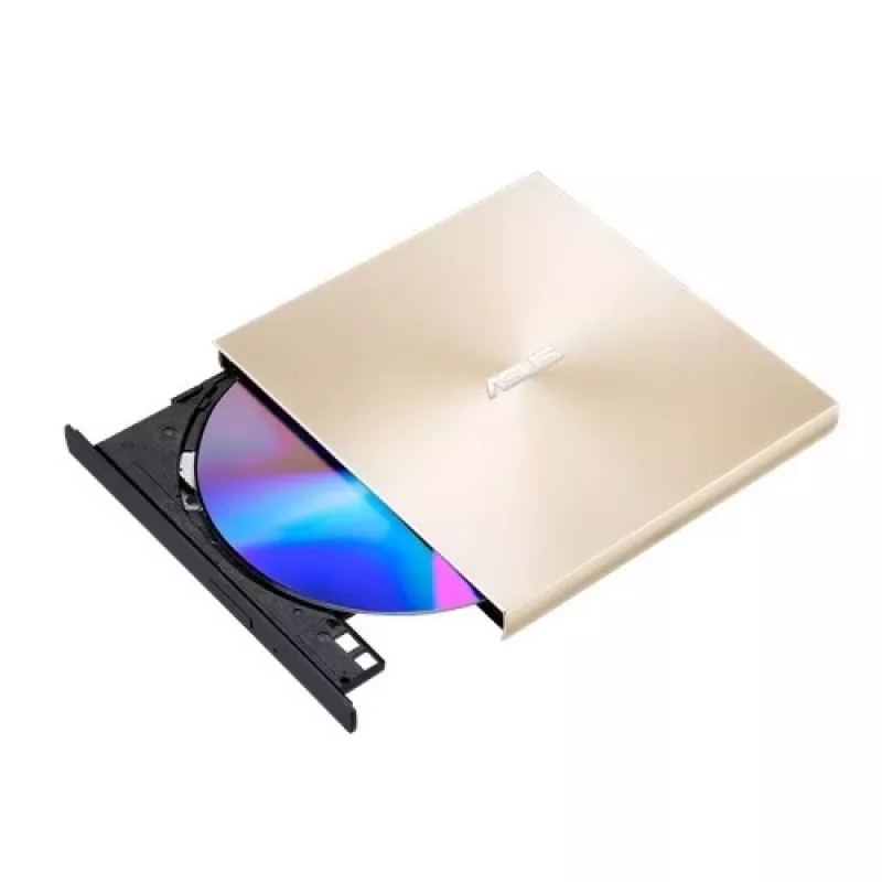 Externe brander ZenDrive U9M ultra-slim DVD USB/USB-c goud