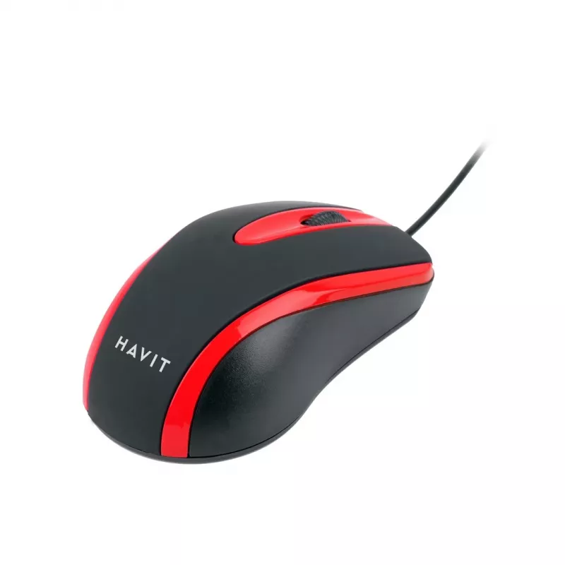 Havit HV-MS753 – universele computermuis, rood en zwart