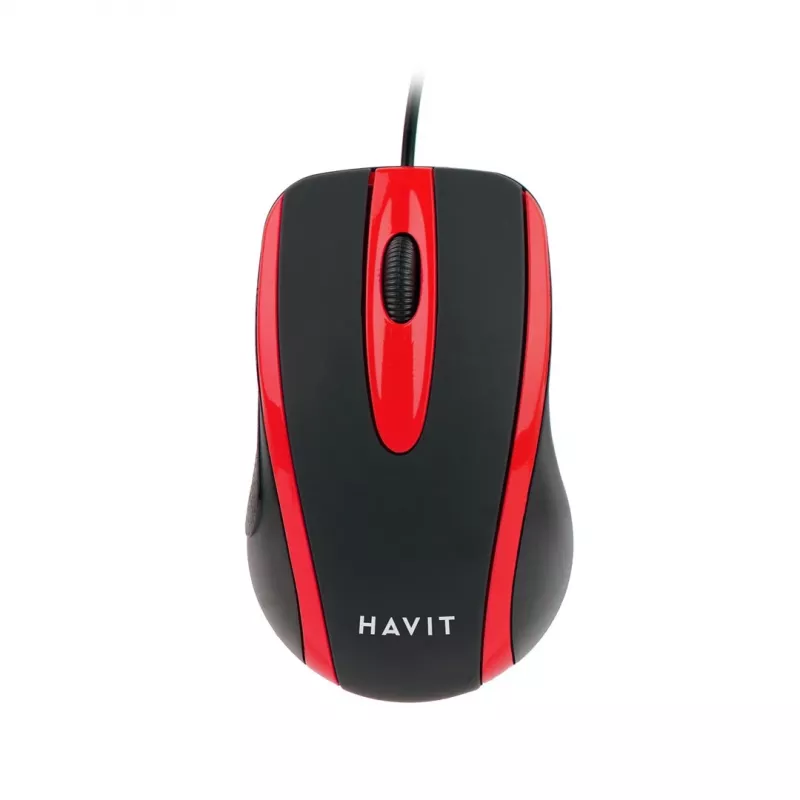 Havit HV-MS753 – universele computermuis, rood en zwart