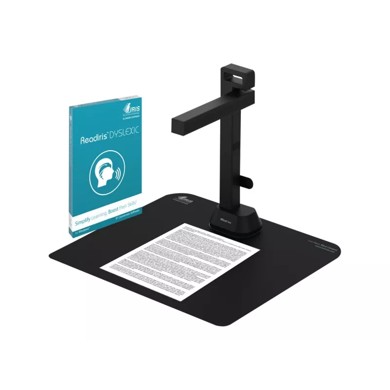 A3-documentscanner I.R.I.S. 462992 — 32 MP CMOS, max. scanbereik 420×297 mm, 4608×3456 px, USB, zwart, 1,15 kg