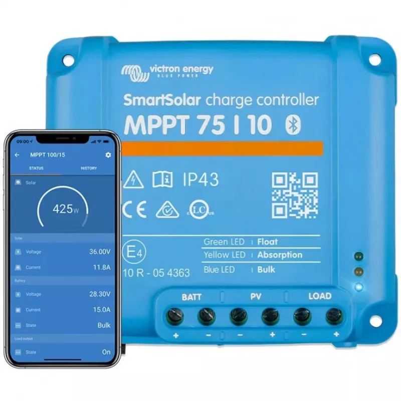 Victron Energy SmartSolar MPPT 75/10 zonnepaneelregelaar 75V 10A