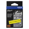 Brother HSe-651E krimpkous, 21 mm x 1,5 m, zwart op geel