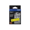 Brother HSe-651E krimpkous, 21 mm x 1,5 m, zwart op geel