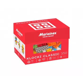 Bouwsteenset Marioinex Classic 350 stuks – constructiespeelgoedset, 350 onderdelen