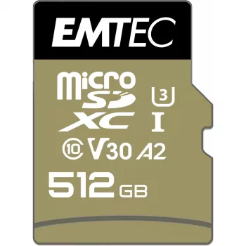 Geheugenkaart Emtec 512GB MicroSDXC UHS-I ECMSDM512GXC10SP