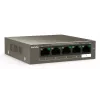Tenda TEF1105-4-63W netwerkswitch unmanaged Fast Ethernet (10/100) Power over Ethernet (PoE) desktop/wandmontage grijs