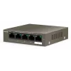 Tenda TEF1105-4-63W netwerkswitch unmanaged Fast Ethernet (10/100) Power over Ethernet (PoE) desktop/wandmontage grijs