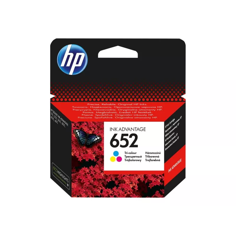 HP 652 tri-color originele Ink Advantage cartridge