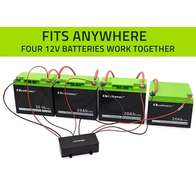 Spanningsvereffenaar voor 48V 4x12V batterijen 4x12V