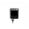 Oplader HAVIT UCLE001 EU GaN driepoorts 30 W zwart — compacte USB-oplader met 3 aansluitingen